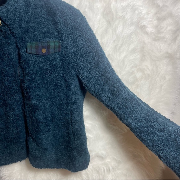 Pendleton Women Fuzzy Full Zip Sherpa Coat Jacket Sz Large - Picture 5 of 12